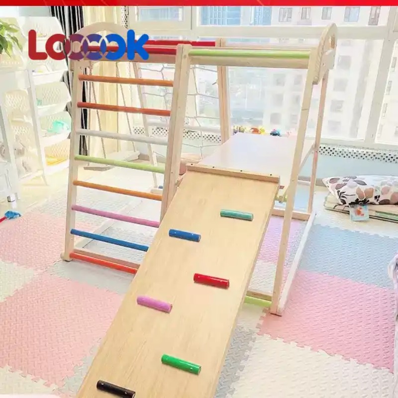 Home Gym For Toddlers - Set de Escalada Multifuncional de Madera