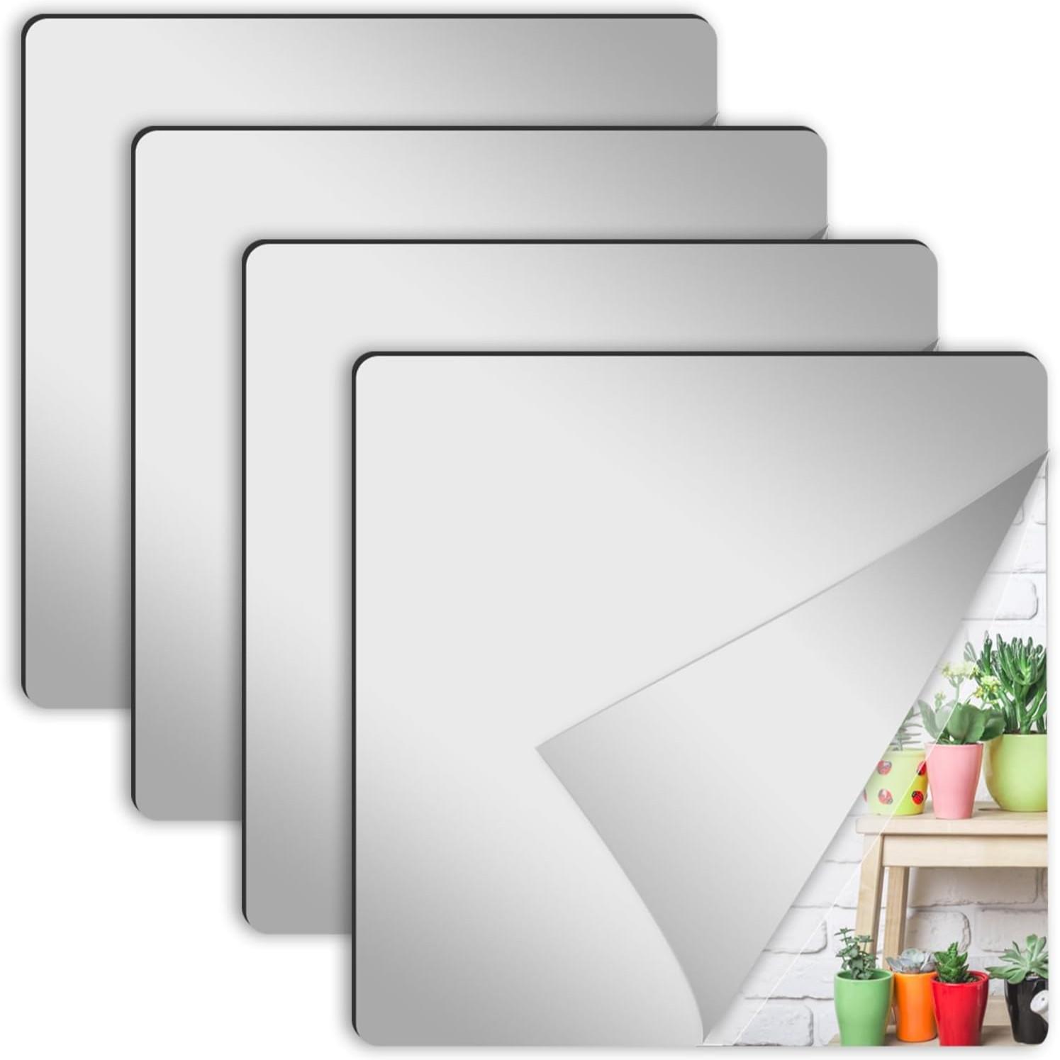 Home Gym Options - 4 Piezas de Espejos Acrílicos Adhesivos