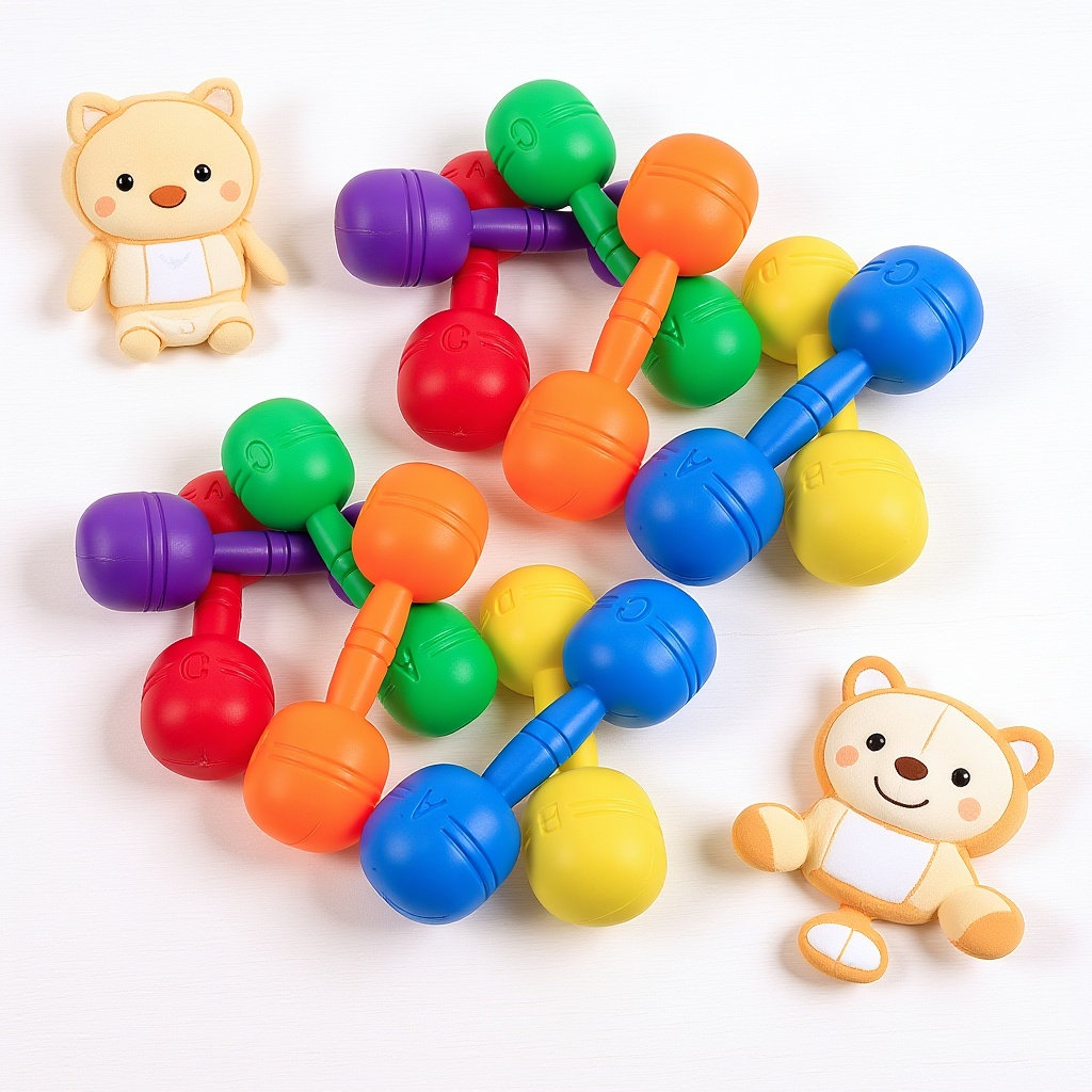 Home Gym For Toddlers - 12 piezas de mancuernas de plástico