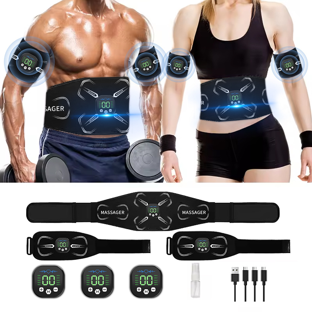 Home Gym Weight Machine - Estimulador Muscular EMS, Entrenador Abdominal, Tonificador