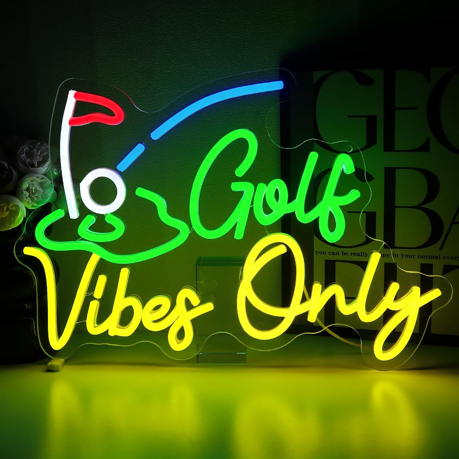 Home Gym Vibes - Letrero de Neón Golf Vibes Only