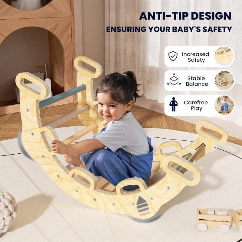 Estructura de Madera Sólida pa - Home Gym For Toddlers reseña y precio