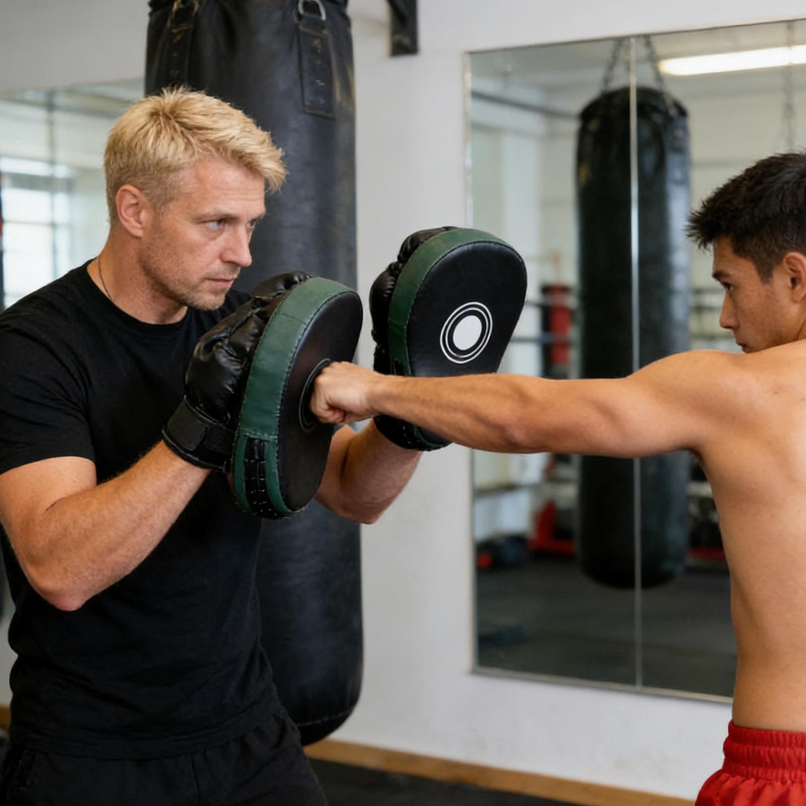 Almohadillas de boxeo, manopla - Home Gym Routine reseña y precio