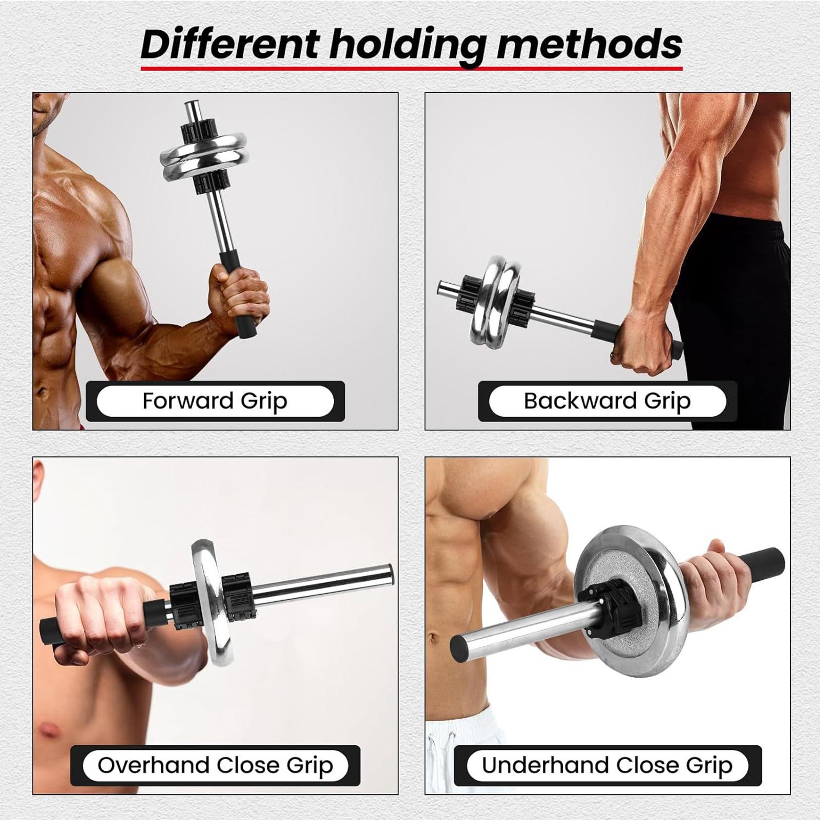 Barra con mancuernas, barra de - Home Gym Routine reseña y precio