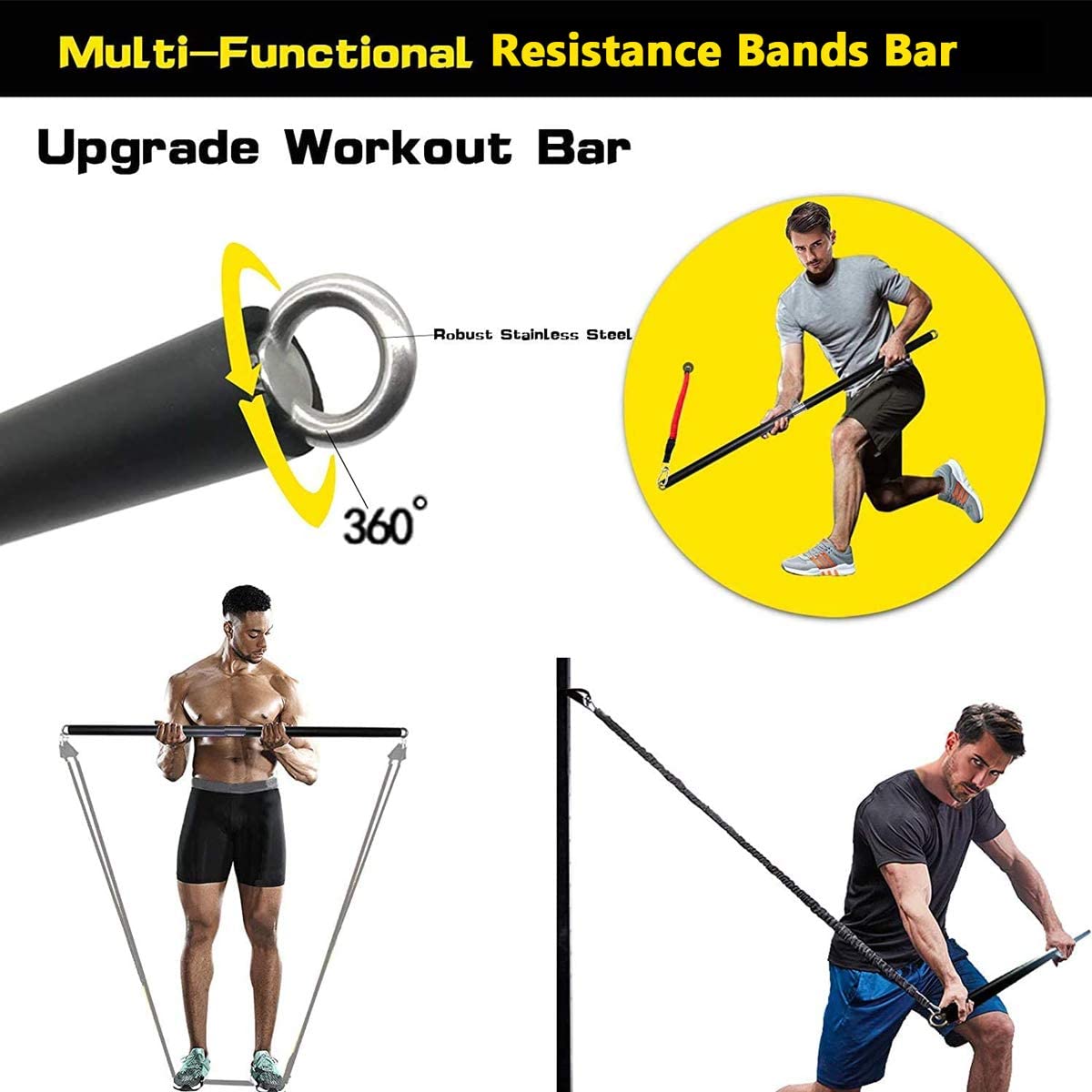 Banda elástica de resistencia  - Home Gym Weight Machine reseña y precio
